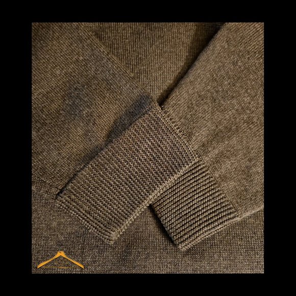 Brooks Brothers Sweater - XL, 1/4 Zip Neck, Brown, Merino Wool, EUC - Picture 5 of 6